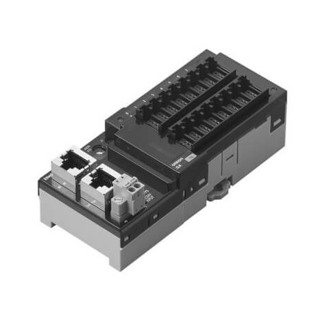 Omron GX-MD1618 GX 5003M GXMD1618 OMRON EtherCAT digital I/O unit, 8 x inputs + 8 x outputs, NPN, e-CON connectors..
